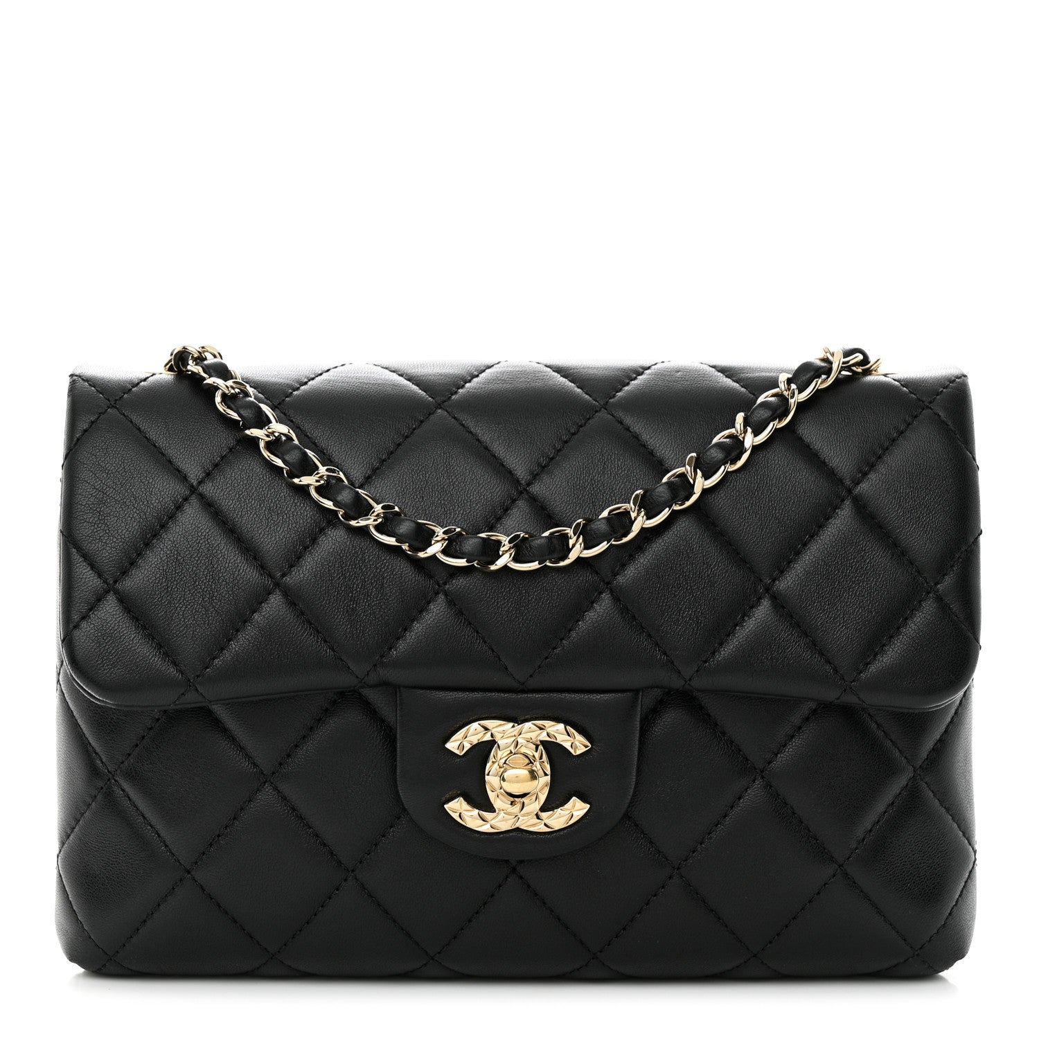Chanel Lambskin Quilted CC Pocket Clutch With Chain Black 1 of 11