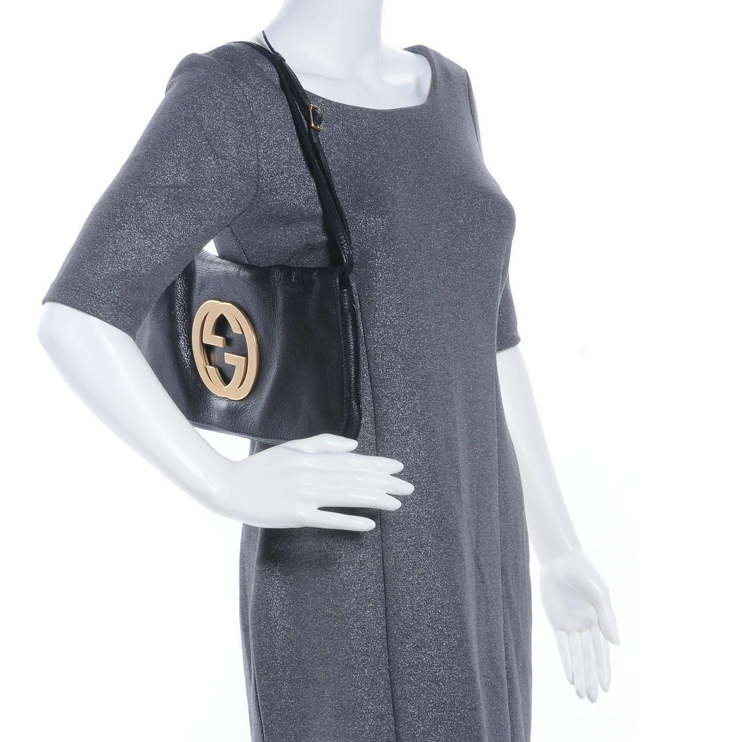 Leather Blondie Medium Flap Black