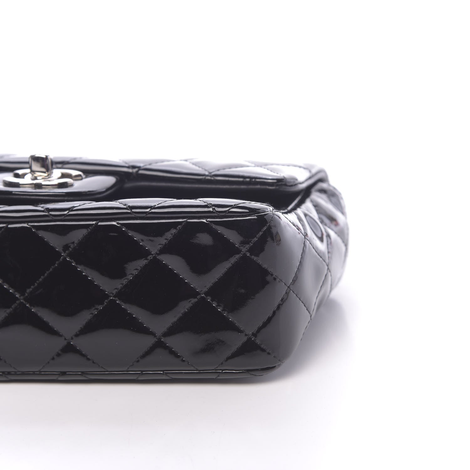 Chanel Patent Calfskin Quilted Mini Rectangular Flap Black 10 of 13