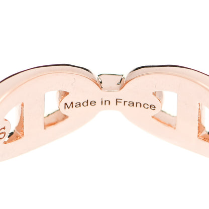 Hermes 18K Rose Gold PM Chaine D'Ancre Enchainee Ring 51 5.75 5 of 9