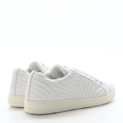 Prada Nappa Diagramme Womens Low Top Sneakers 38.5 White 5 of 8