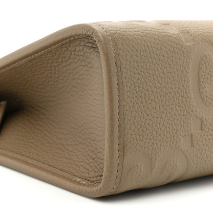 Gucci Piuma Calfskin Jumbo GG Embossed Pouch Good Taupe 9 of 13