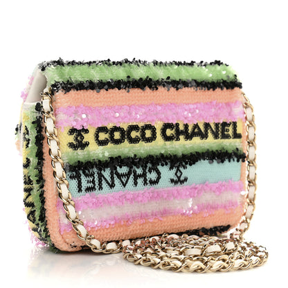 Chanel Sequin COCO Clutch With Chain Multicolor 3 of 12