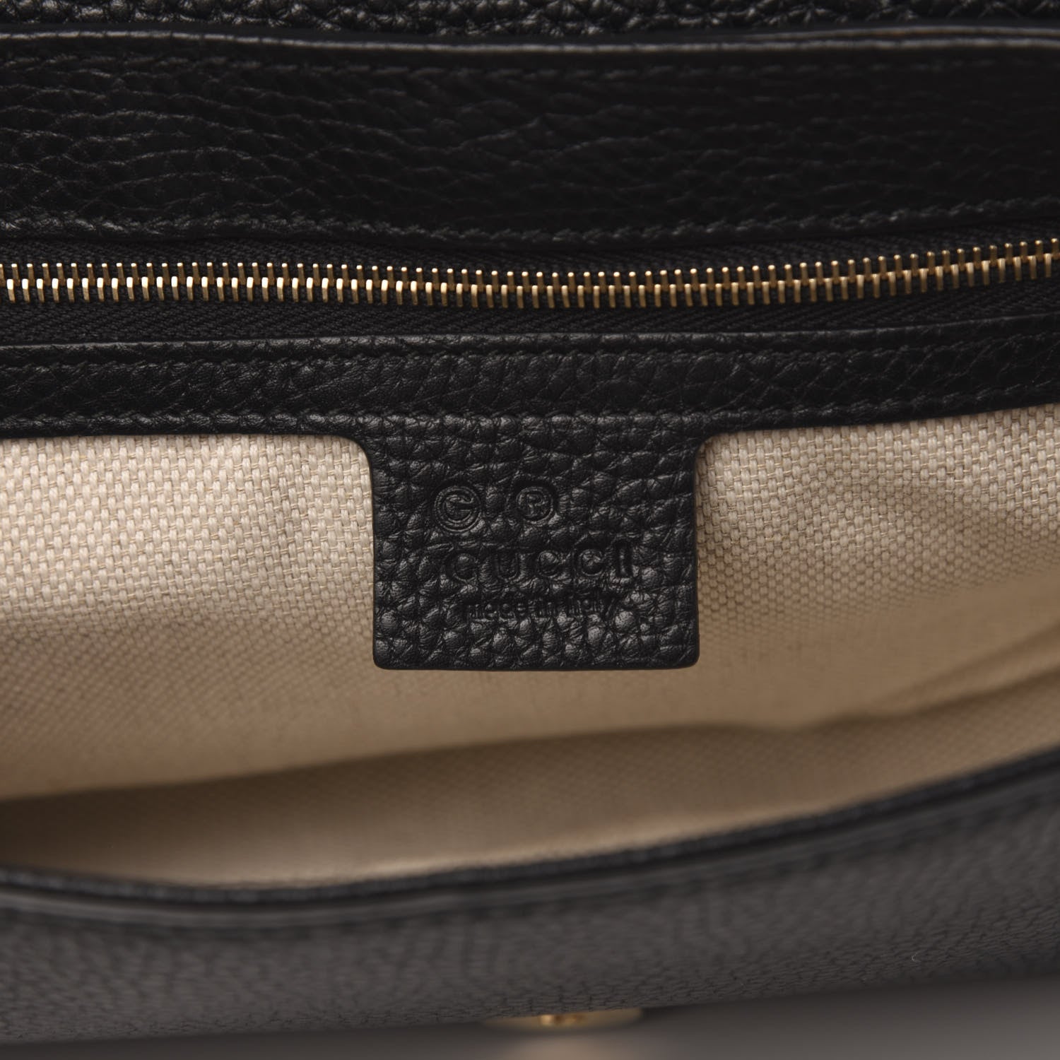 Gucci Pebbled Calfskin Medium Soho Flap Crossbody Black 6 of 10