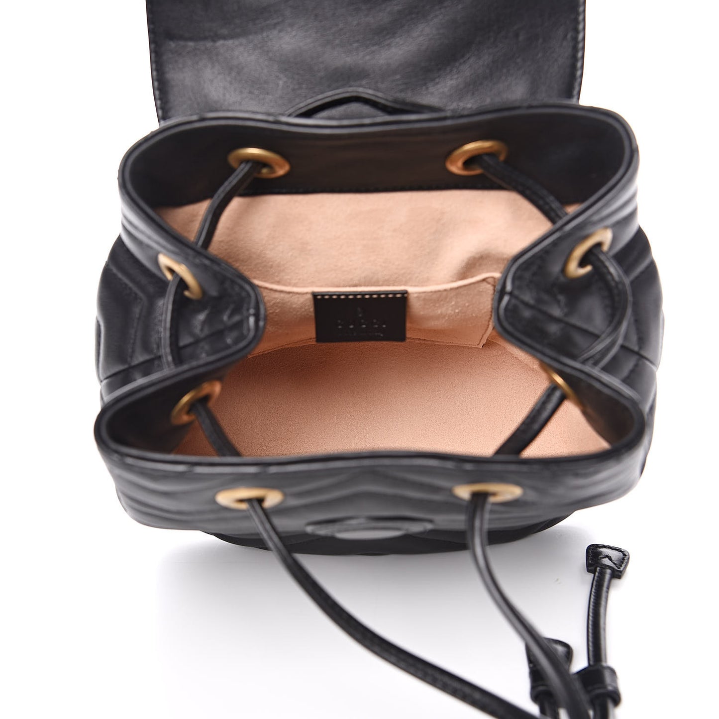 Calfskin Matelasse GG Marmont Flap Backpack Black