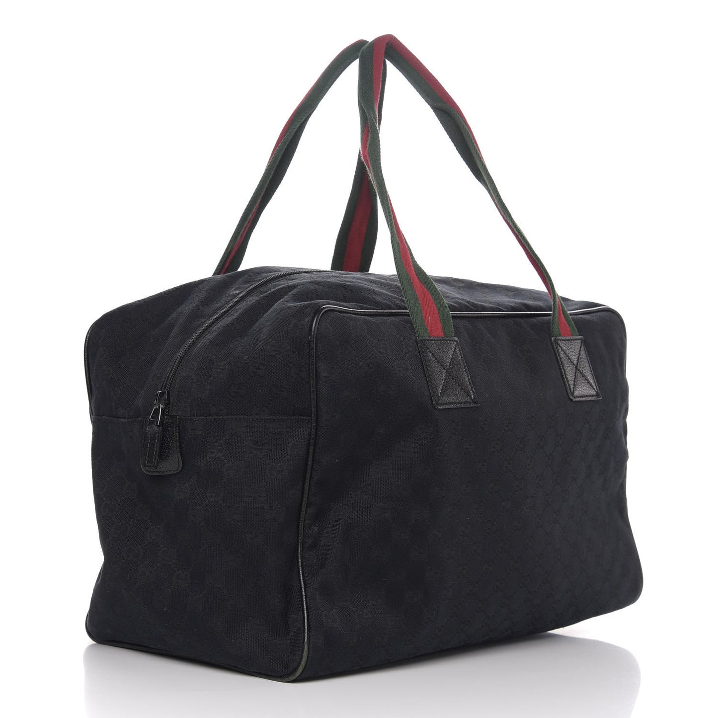 GG Monogram Web Medium Collapsible Carry On Duffle Black