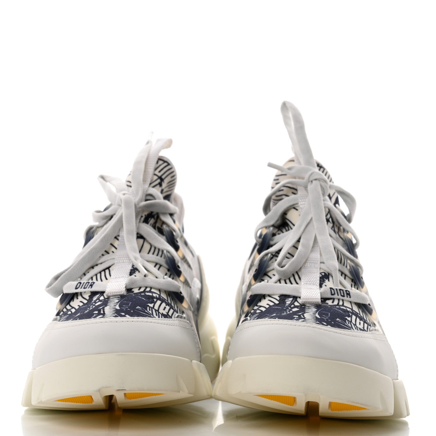 Christian Dior Technical Fabric Tie & Dior Print Womens D-Connect Sneakers 40 Off White 2 of 8