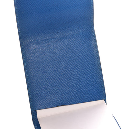 Hermes Courchevel Post It Notepad Holder GM Bleu France 6 of 9