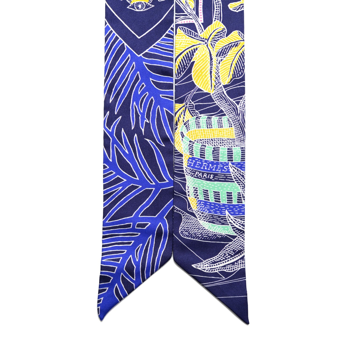Silk La Danse Des Amazones Twilly Indigo Jaune Multicolor