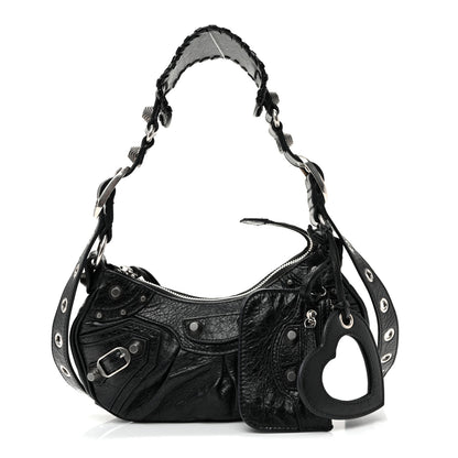 Balenciaga Agneau Arena Le Cagole Shoulder Bag XS Black 3 of 11