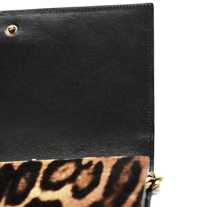Saint Laurent Calf Hair Monogram Chain Wallet Leopard 8 of 9