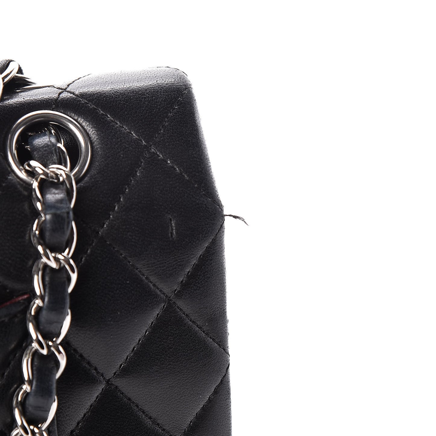 Lambskin Quilted Medium Double Flap Bag Black