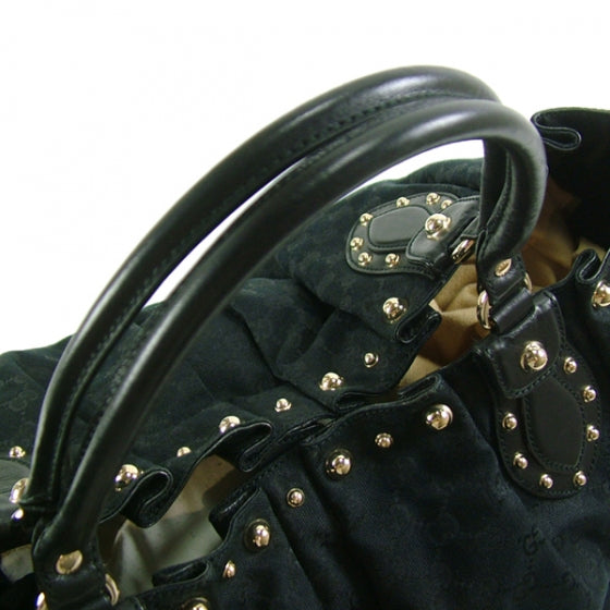 Gucci Monogram GG Large Studded Tote Black 4 of 9
