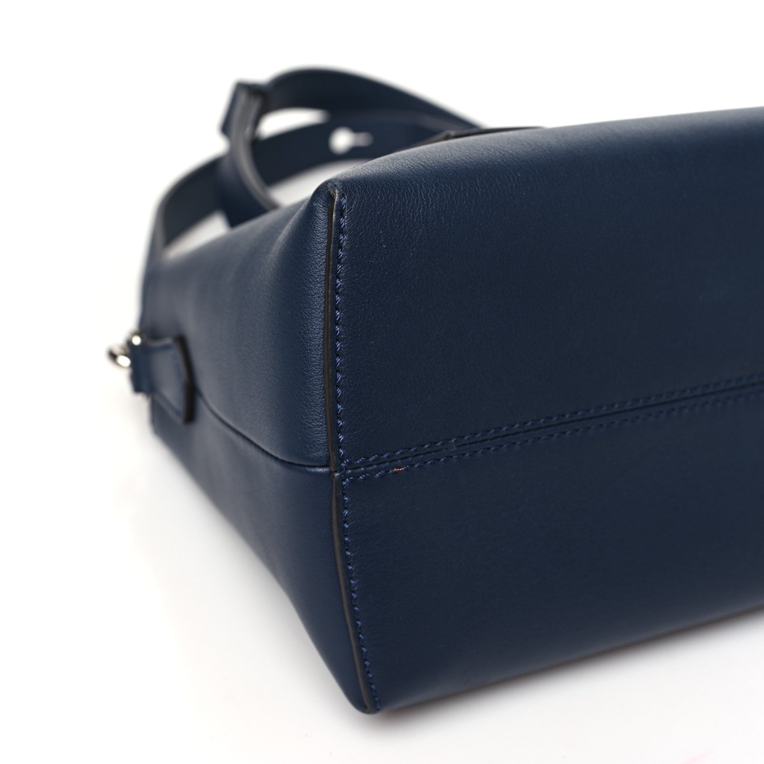 Fendi Vitello Dolce Bi-Color FF 1974 Embossed Medium By The Way Boston Bag Black Maya 9 of 10