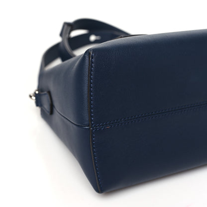 Fendi Vitello Dolce Bi-Color FF 1974 Embossed Medium By The Way Boston Bag Black Maya 9 of 10
