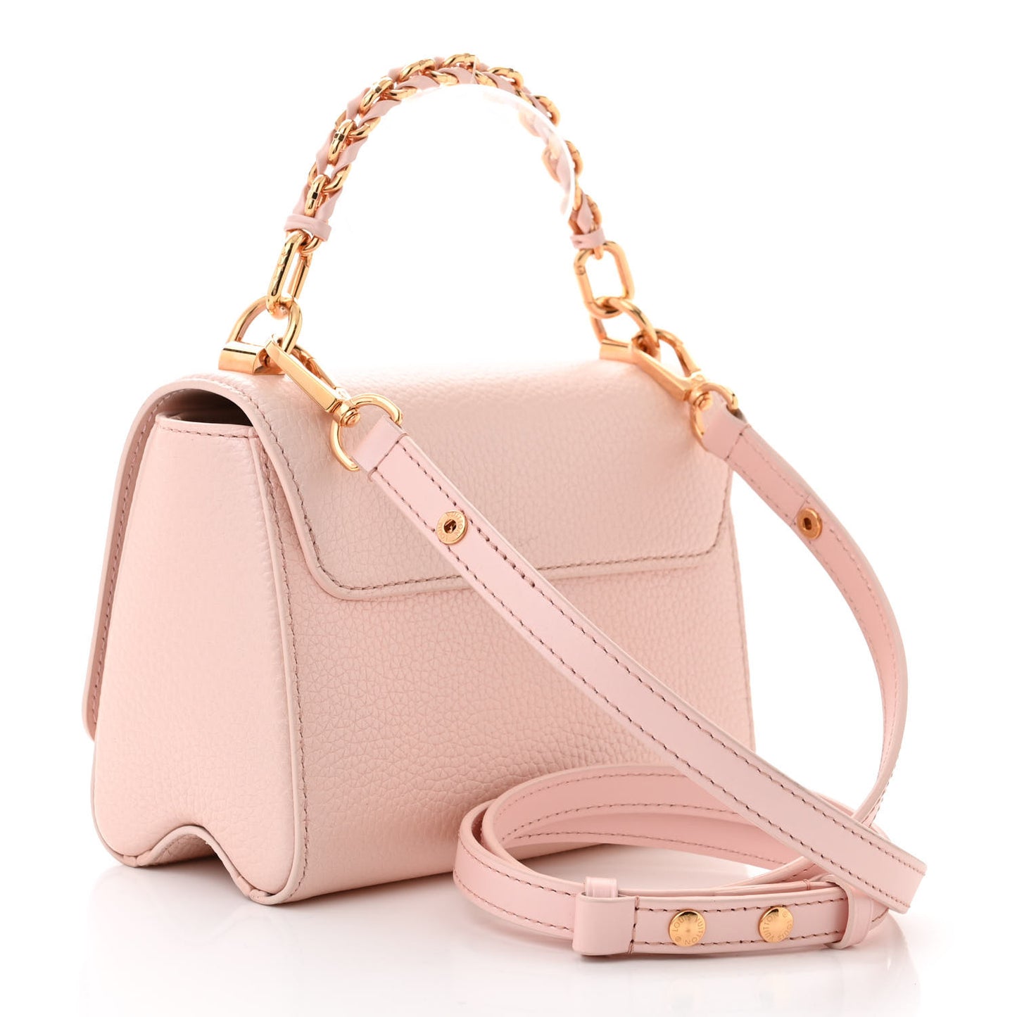 Iridescent Grained Calfskin Summer Splash Twist PM Pink