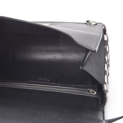 Givenchy Calf Hair Polka Dot Print Medium Pandora Box Crossbody Bag Black White. 5 of 7