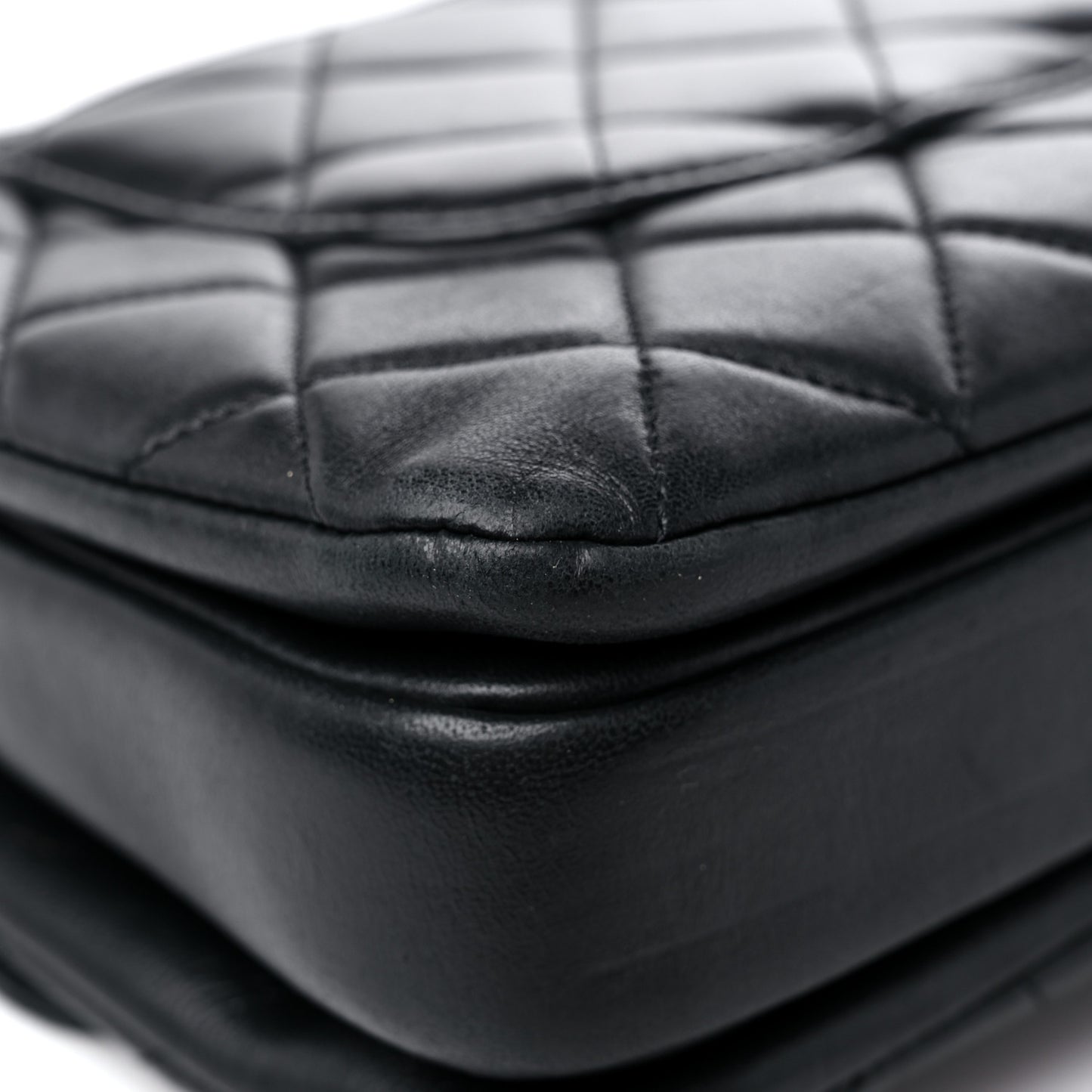 Lambskin Quilted Medium Trendy CC Flap Dual Handle Bag Black