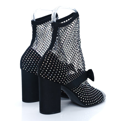Chanel Resille Strass Kid Suede Patent Mary Jane Short Boots 38.5 Black 4 of 7