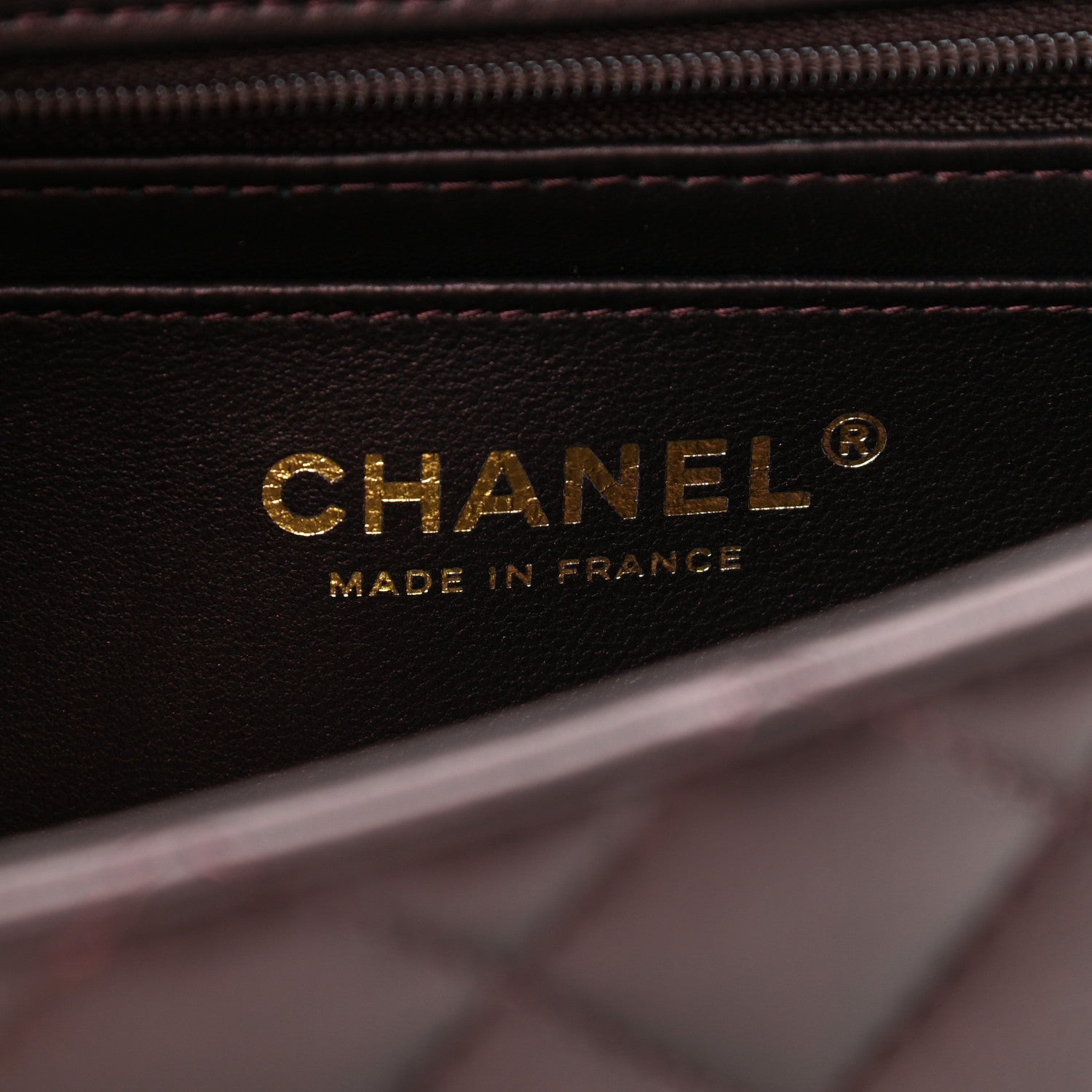 Chanel Iridescent Lambskin Quilted Mini Top Handle Rectangular Flap Burgundy 6 of 10