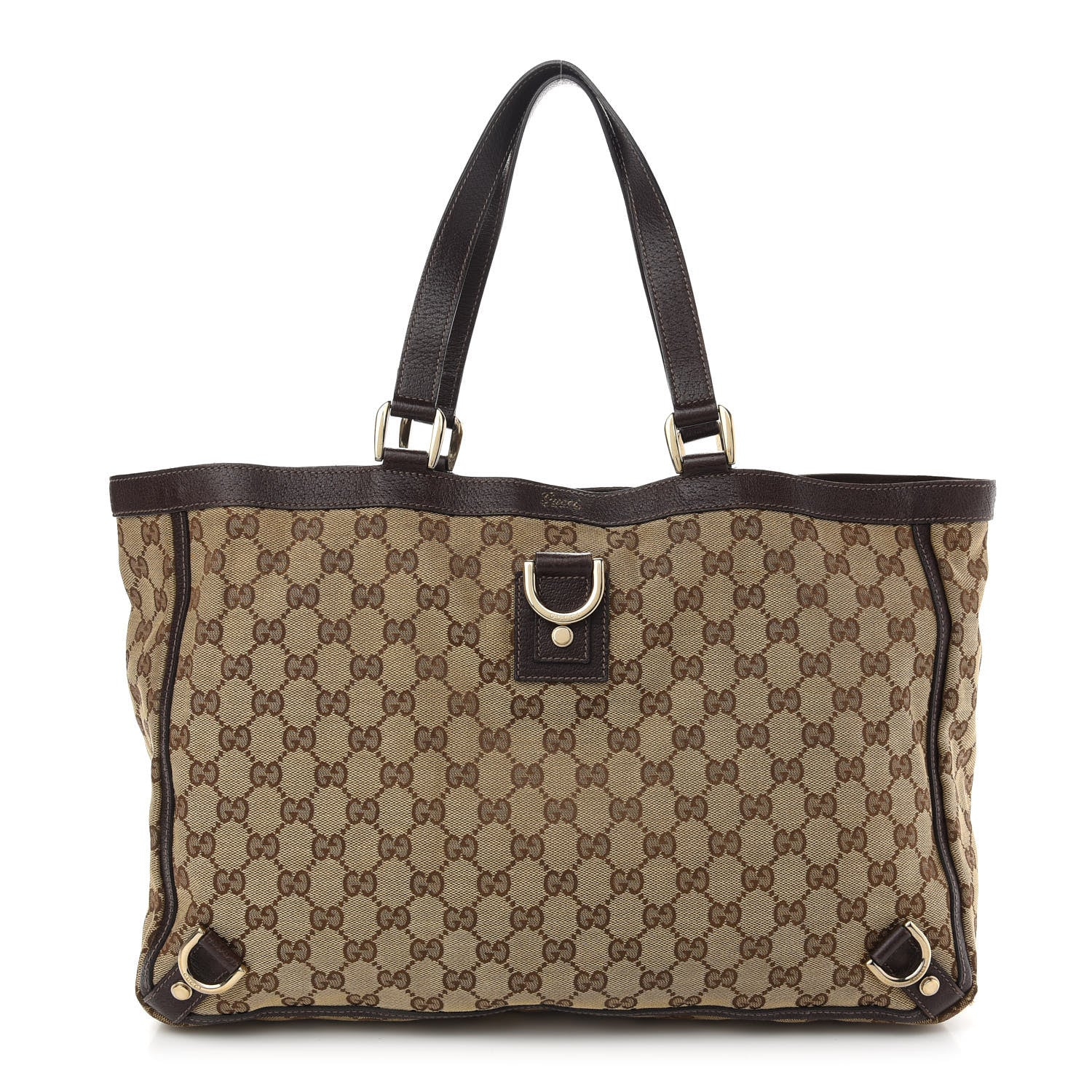 Gucci Monogram Large Abbey Tote Dark Brown 1 of 10