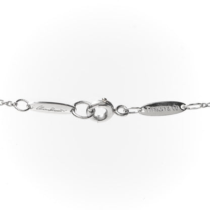 Tiffany Platinum Diamond 16mm Elsa Peretti Open Heart Pendant Necklace 4 of 5
