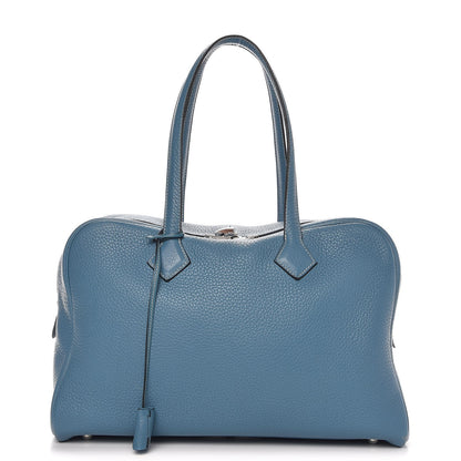 Hermes Taurillon Clemence Victoria II 35 Blue Jean 1 of 8