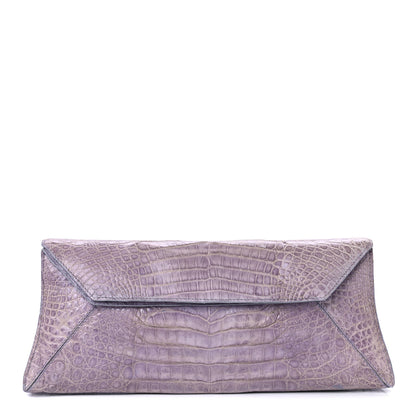 Nancy Gonzalez Crocodile Envelope Clutch Lilac 1 of 9
