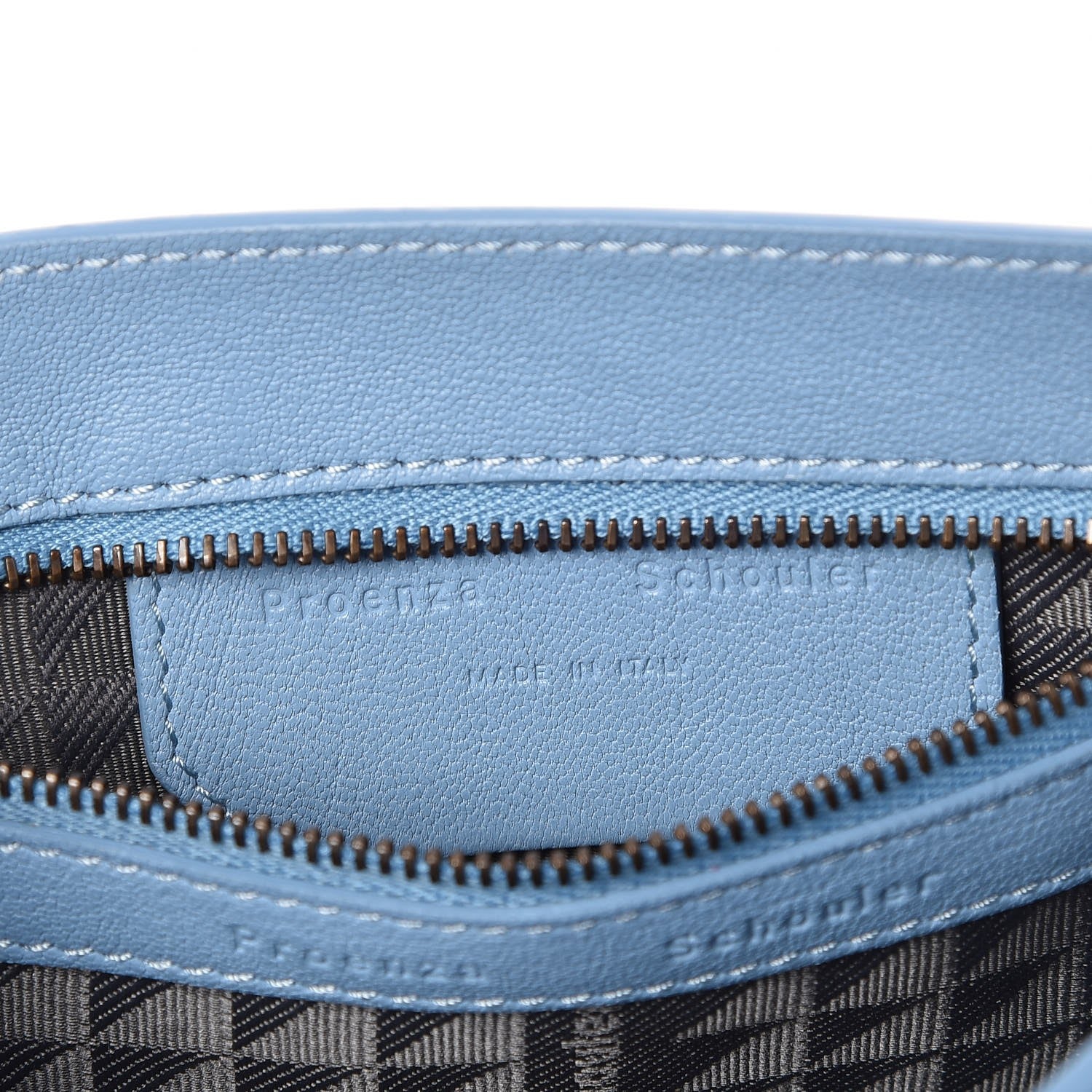 Proenza Schouler Lambskin PS1 Mini Pouch Messenger Bag Light Blue 6 of 7