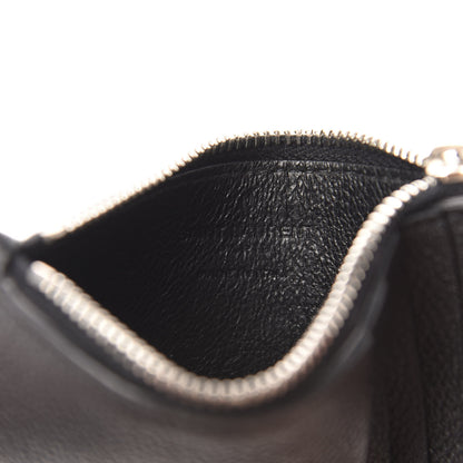 Saint Laurent Grained Calfskin 5 Fragments Zip Pouch Card Holder Black 6 of 8