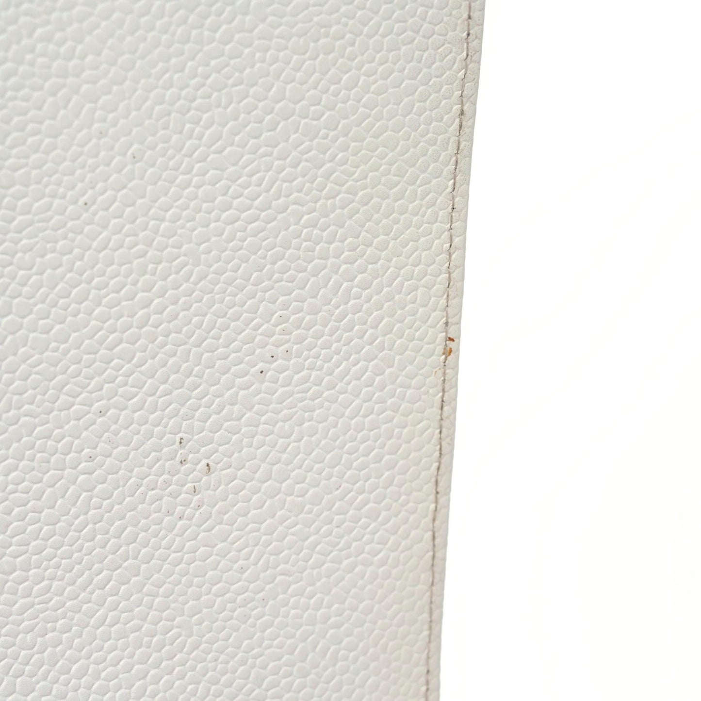 Caviar Quilted Maxi Single Flap White