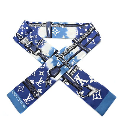 Louis Vuitton Silk Monogram Escale Confidential Bandeau Blue 1 of 5