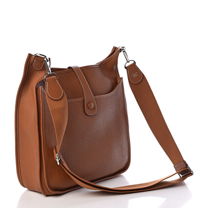 Hermes Taurillon Clemence Evelyne III GM Gold 3 of 10
