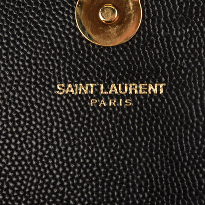 Saint Laurent Grain De Poudre Small Classic Monogram Satchel Black 6 of 9