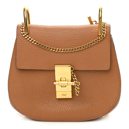 Chloe Grained Lambskin Mini Drew Shoulder Bag Caramel 1 of 11