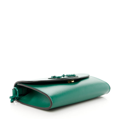 Gucci Azalea Calfskin Web Monochrome Mini Horsebit 1955 Chain Shoulder Bag Emerald 4 of 11