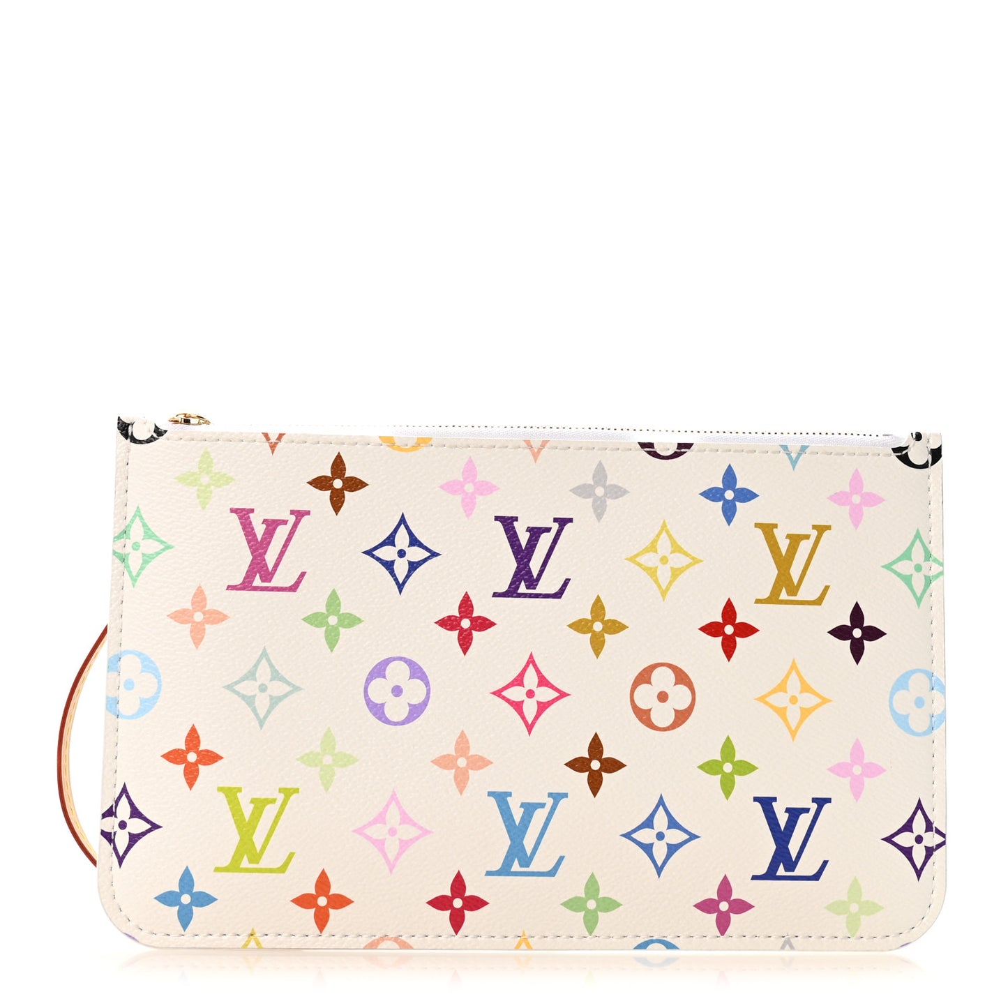 LV X TM Monogram Multicolor Neverfull Pochette White