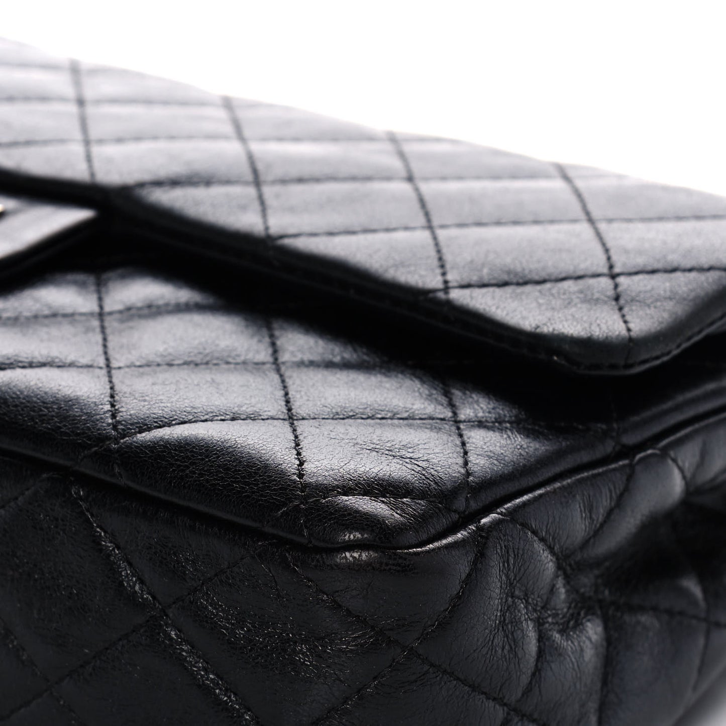 Lambskin Quilted Medium Hybrid Reissue Flap Black