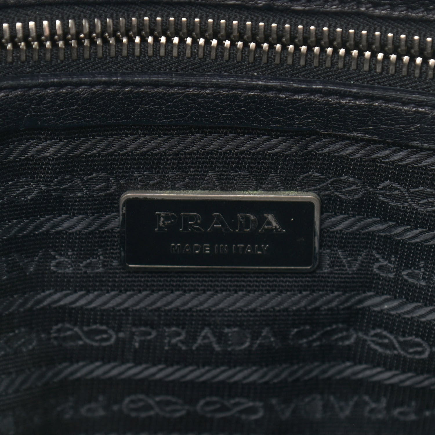 Prada Tessuto Nylon Calfskin Shoulder Bag Black 6 of 9