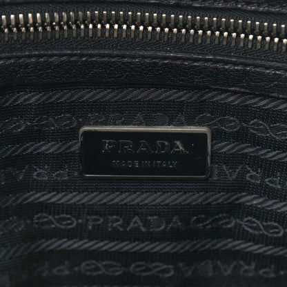 Prada Tessuto Nylon Calfskin Shoulder Bag Black 6 of 9