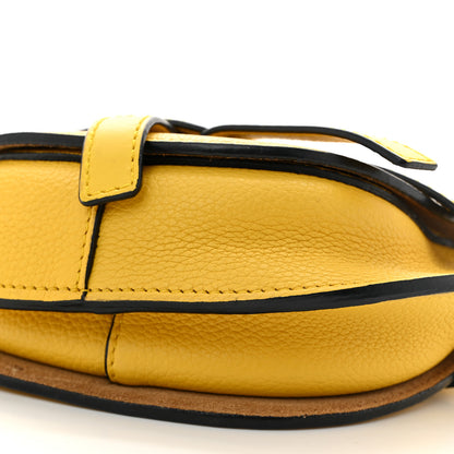 Loewe Grained Calfskin Mini Gate Crossbody Bag Yellow 10 of 11