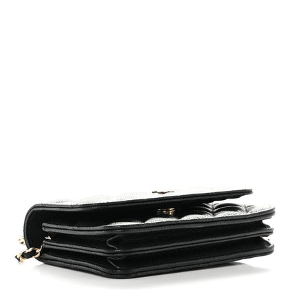 Chanel Caviar Quilted Mini Wallet On Chain WOC Black 4 of 10