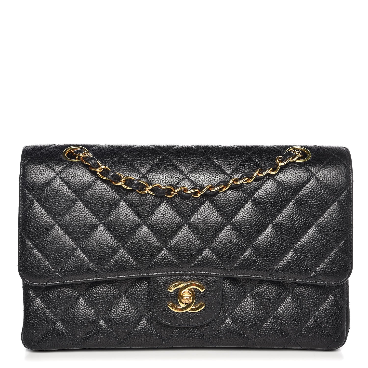 Chanel Caviar Quilted Medium Double Flap Black 1 of 8