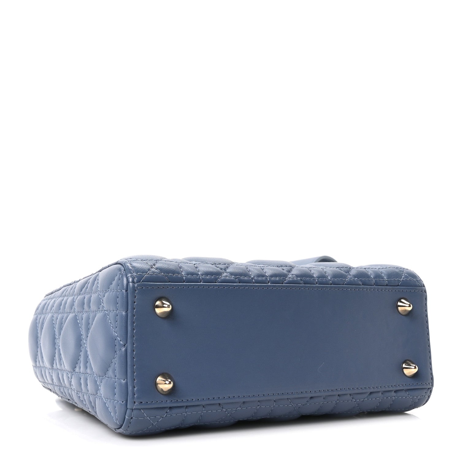Christian Dior Lambskin Cannage Small My ABCDior Lady Dior Denim Blue 4 of 10