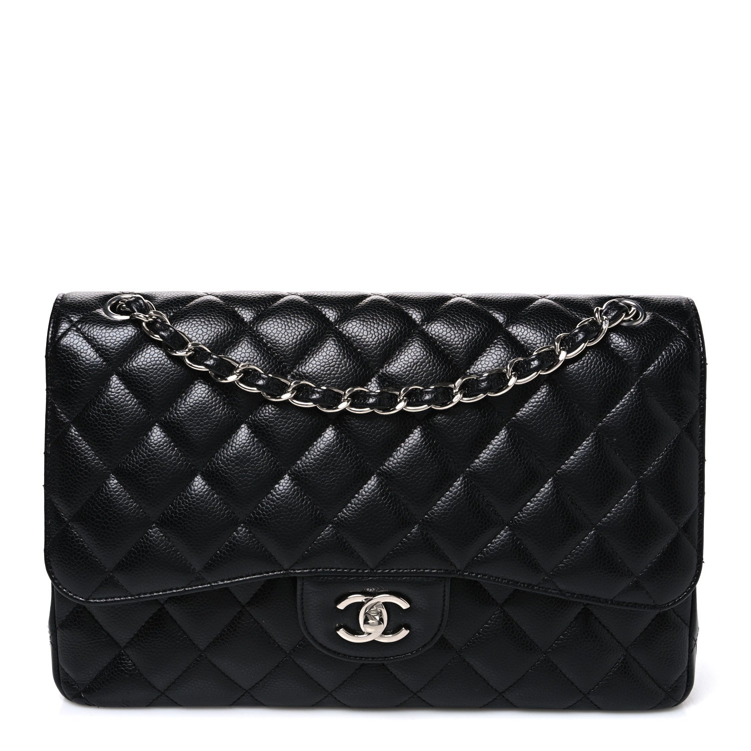 Chanel Caviar Quilted Jumbo Double Flap Black 1 of 10