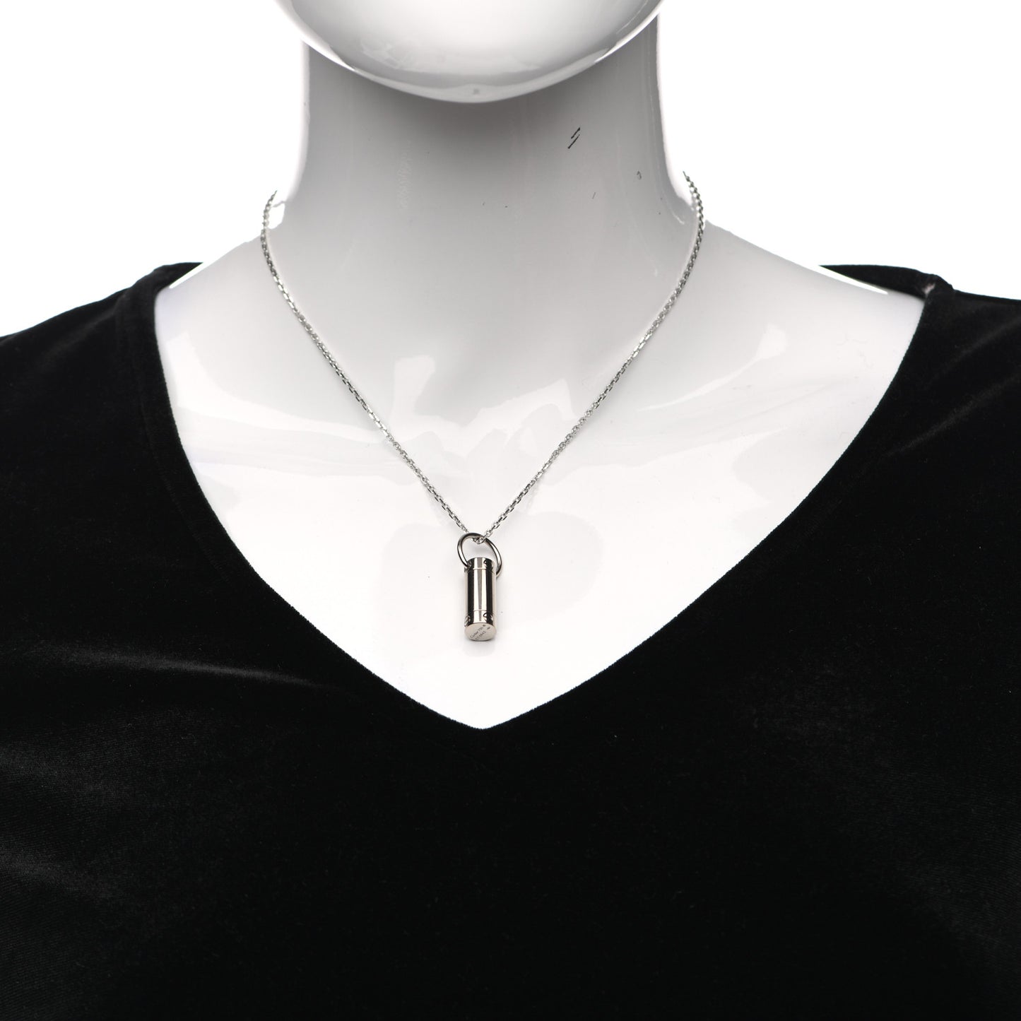 18K White Gold LOVE Screwdriver Pendant Necklace