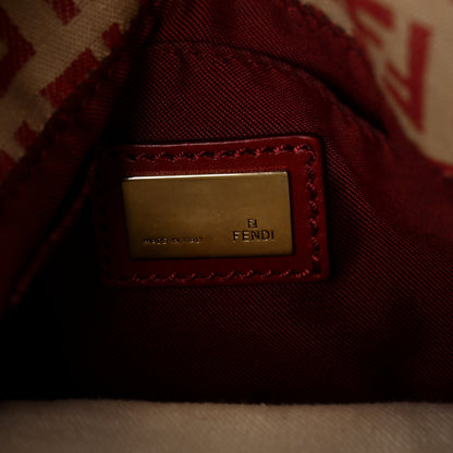Fendi Zucchino Vitello Mini Mama Baguette Beige Rosso 6 of 10