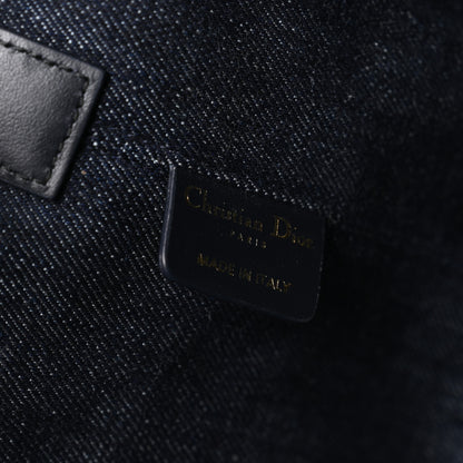Christian Dior Denim Graphic Cannage Medium Toujours Blue 7 of 11