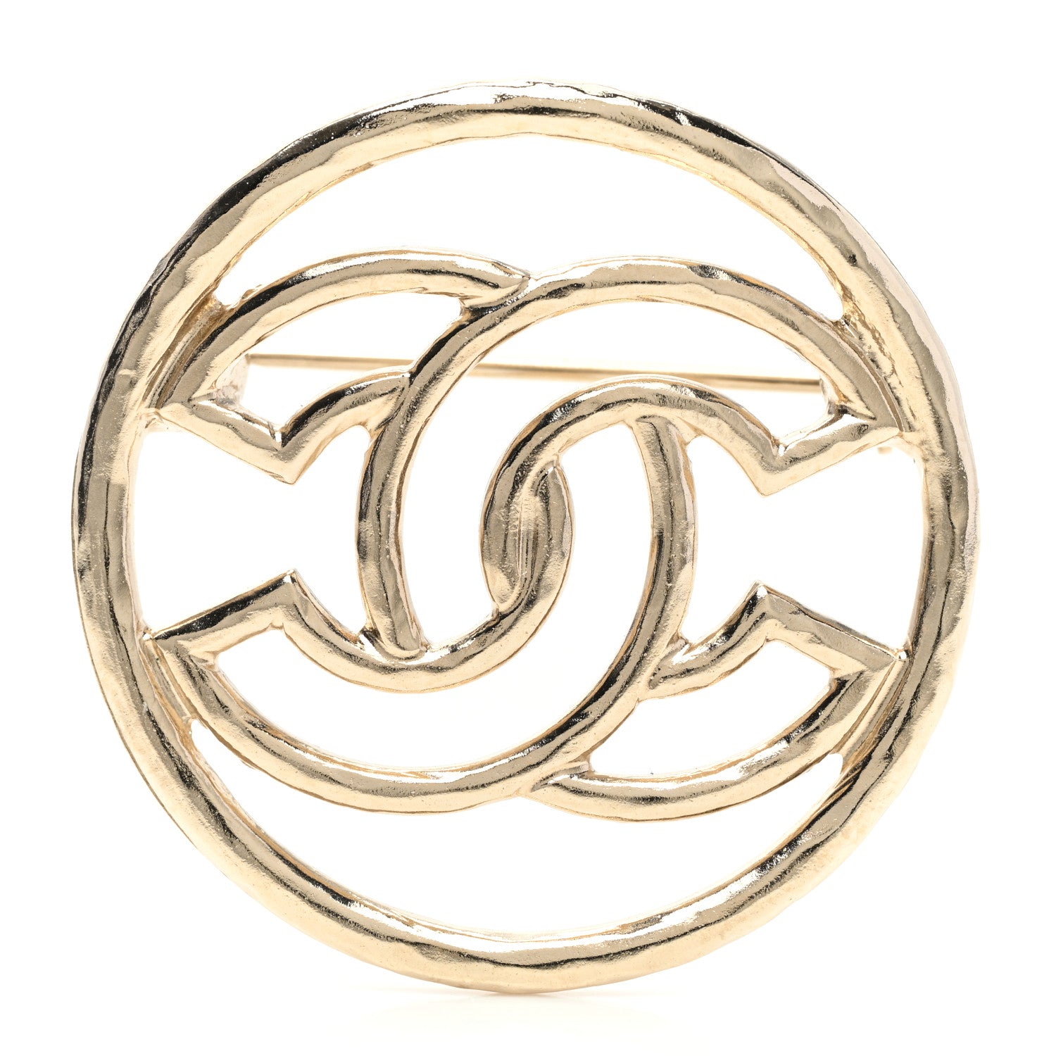 Chanel Metal CC Brooch Light Gold 1 of 5