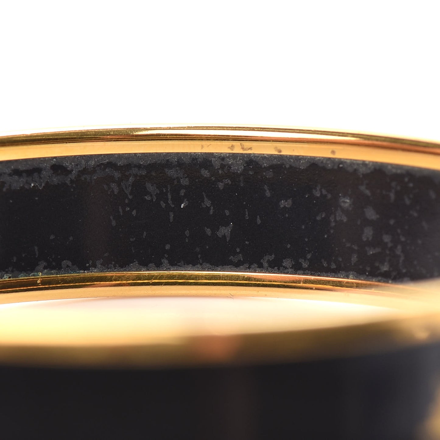 Enamel Printed Caleche Narrow Bracelet 70 Black